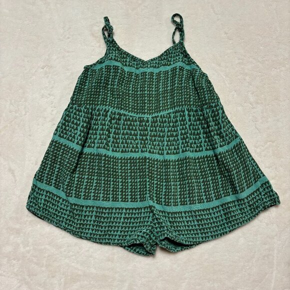 Manaola Other - Manaola Keiki Romper Green Niho Kū Toddler Girls Hawaii Rayon Size Small